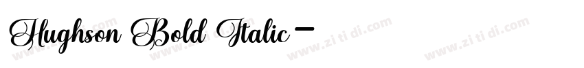 Hughson Bold Italic字体转换